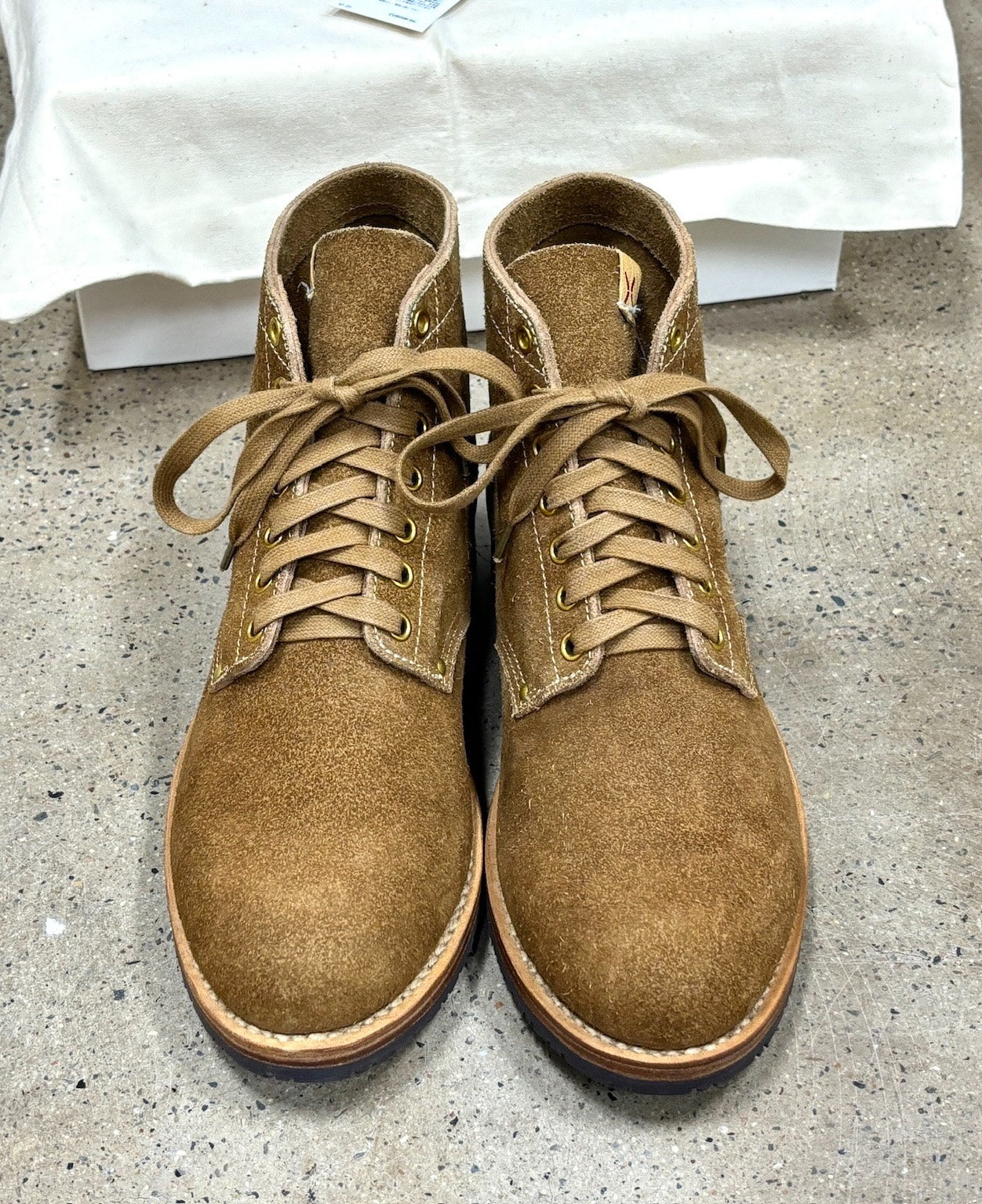 Visvim 17AW Brigadier Vibram Camel Boots