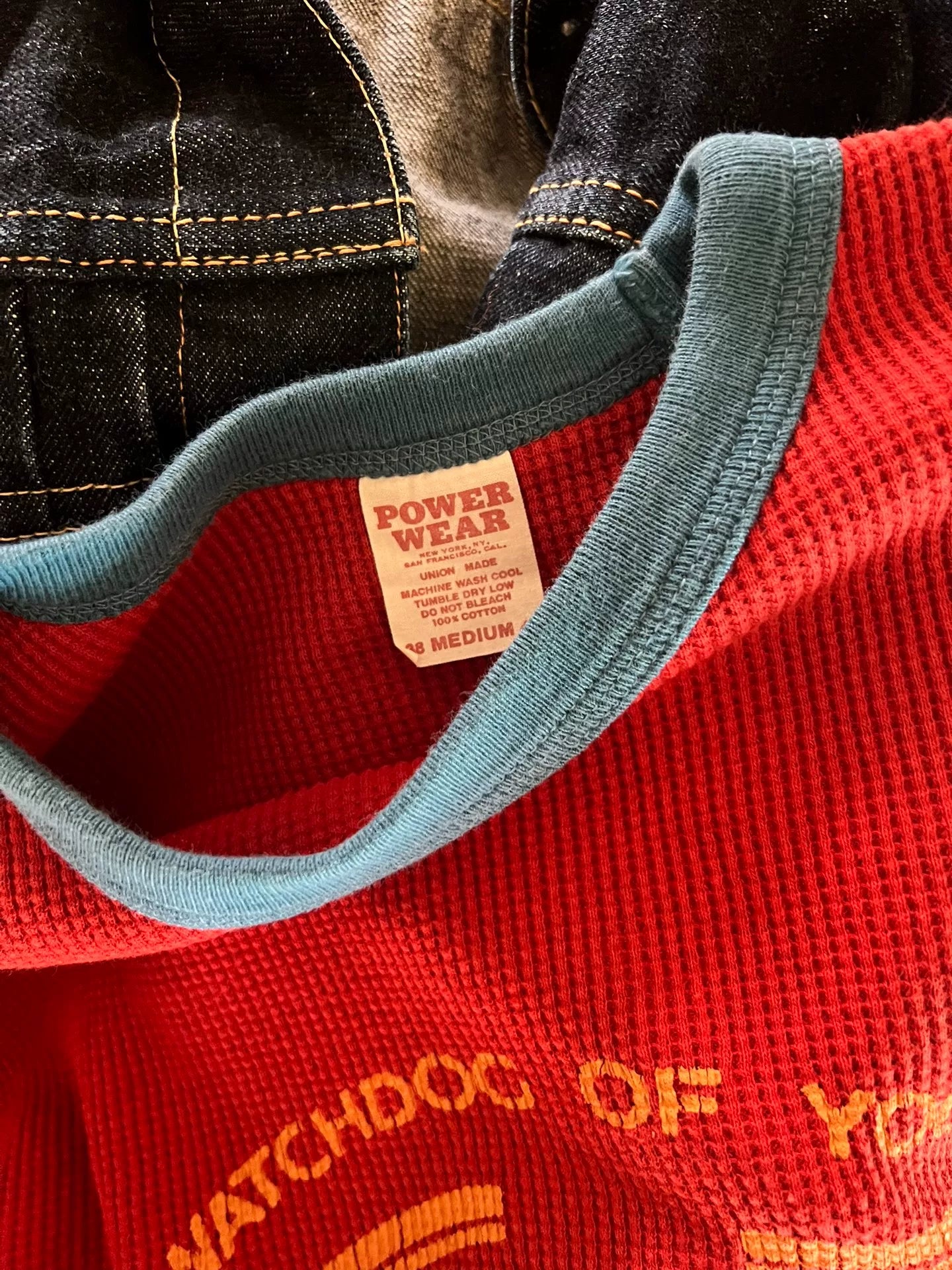 Freewheelers Waffle Knit Top Size M