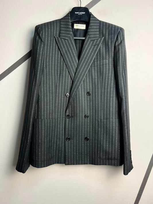 Saint Laurent Double-Breasted Pinstripe Blazer
