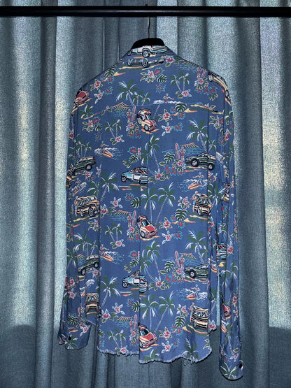 Saint Laurent Hawaiian Print Button-Up Shirt