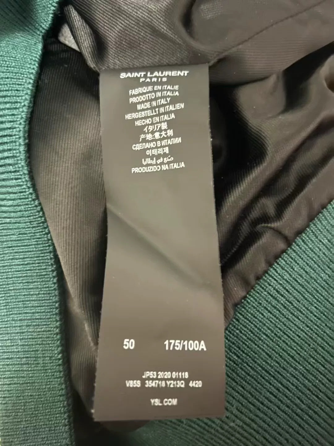Saint Laurent Green Baseball Jacket