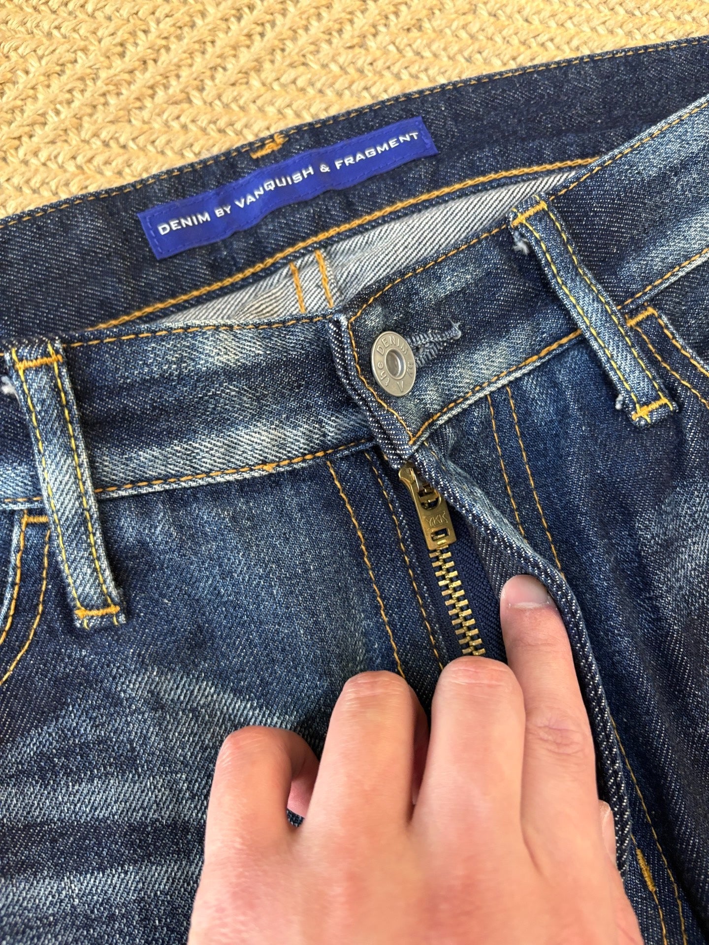 Denim by Vanquish & Fragment Washed Crop Jeans