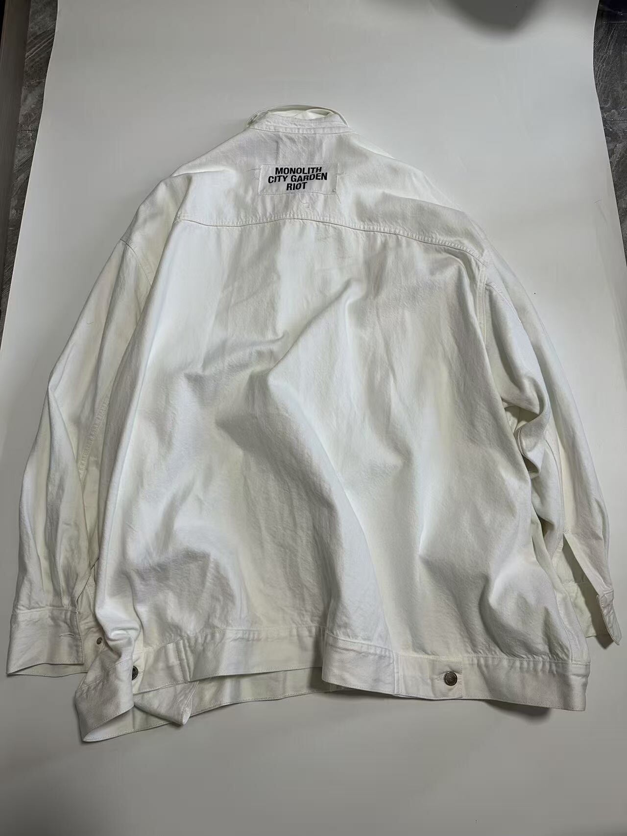 raf simons oversized white jacket