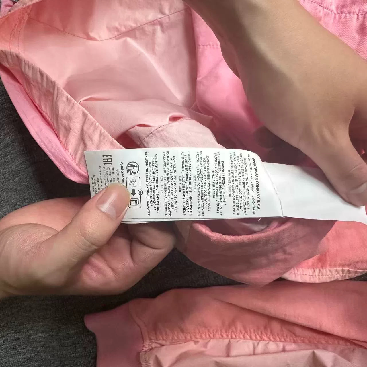 stone island half-zip jacket in light pink