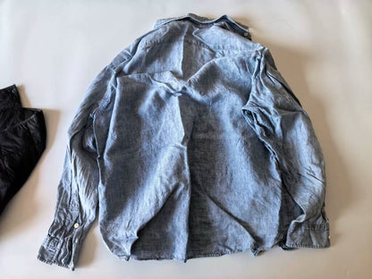 Porter Classic Roll Up Linen Shirt