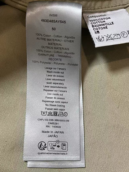 Dior Beige Color Block Denim Shirt Jacket