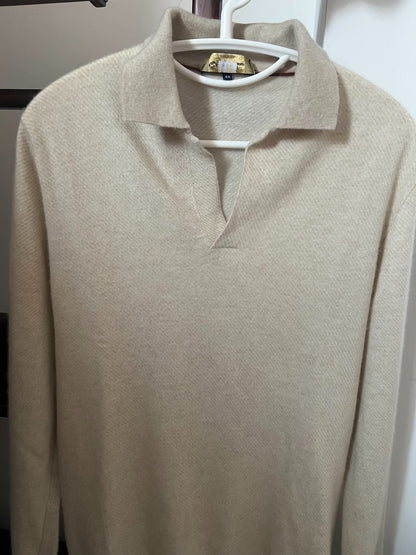 Loro Piana Men's Buttonless Cashmere Polo