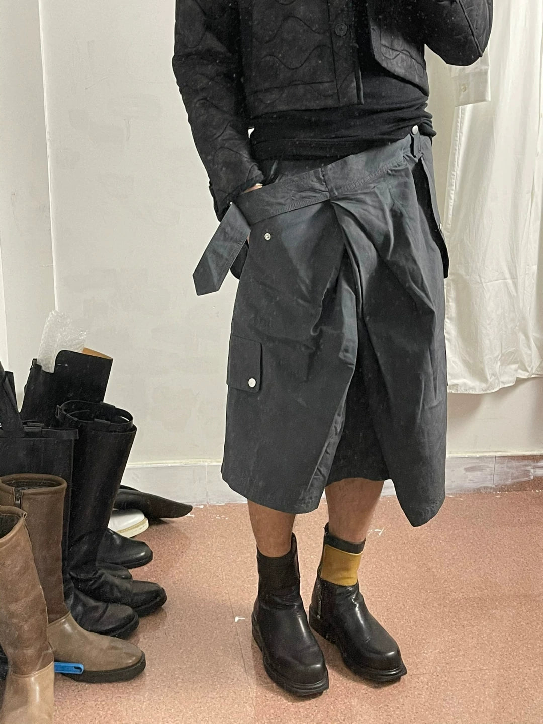 Dries Van Noten Black Skirt Pants