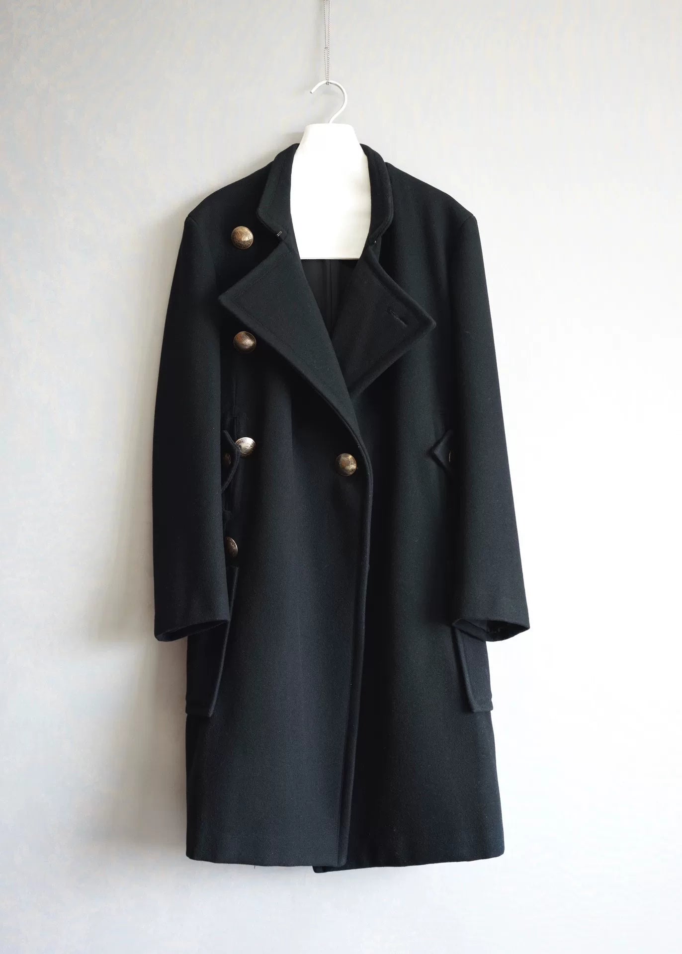 yohji yamamoto double-breasted coat