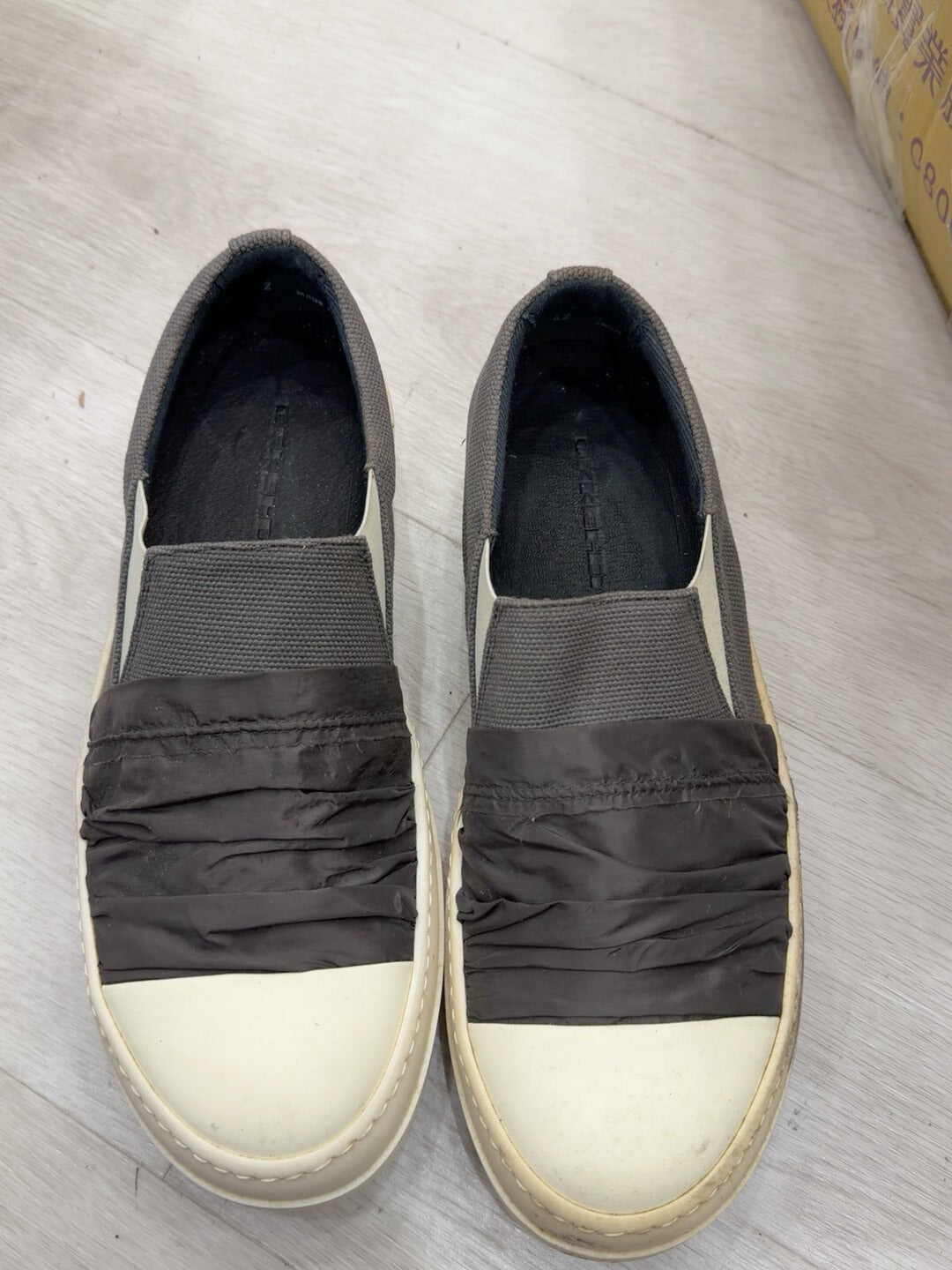 Rick Owens Canvas Slip-On Sneakers