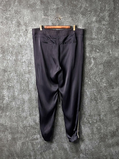 Saint Laurent Black Striped Drawstring Pants