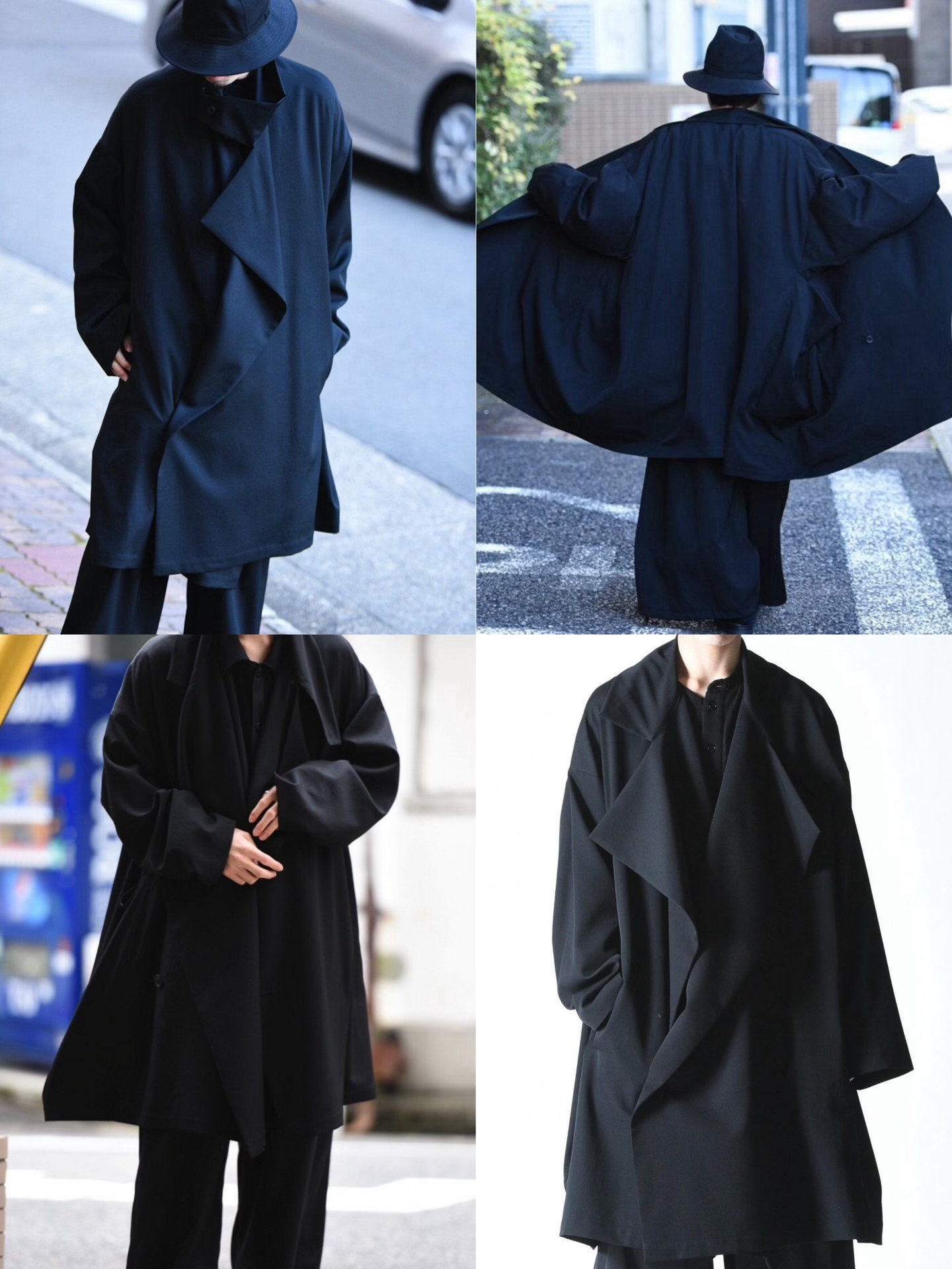 Yohji Yamamoto 21AW Pleated Wool Coat
