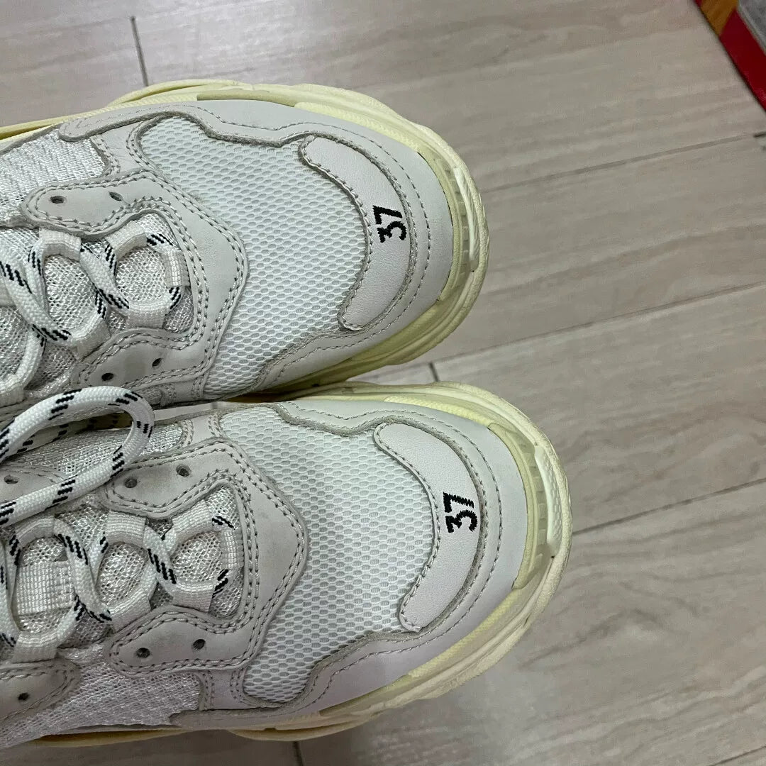 Balenciaga Triple S Sneakers White Brown