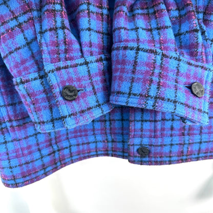 Louis Vuitton Blue Flannel Plaid Jacket 48