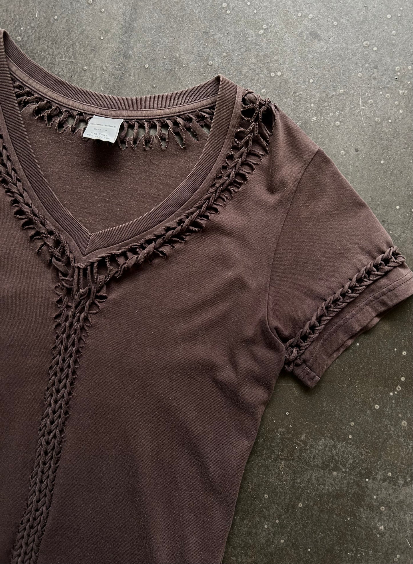 number nine woven short sleeve shirt