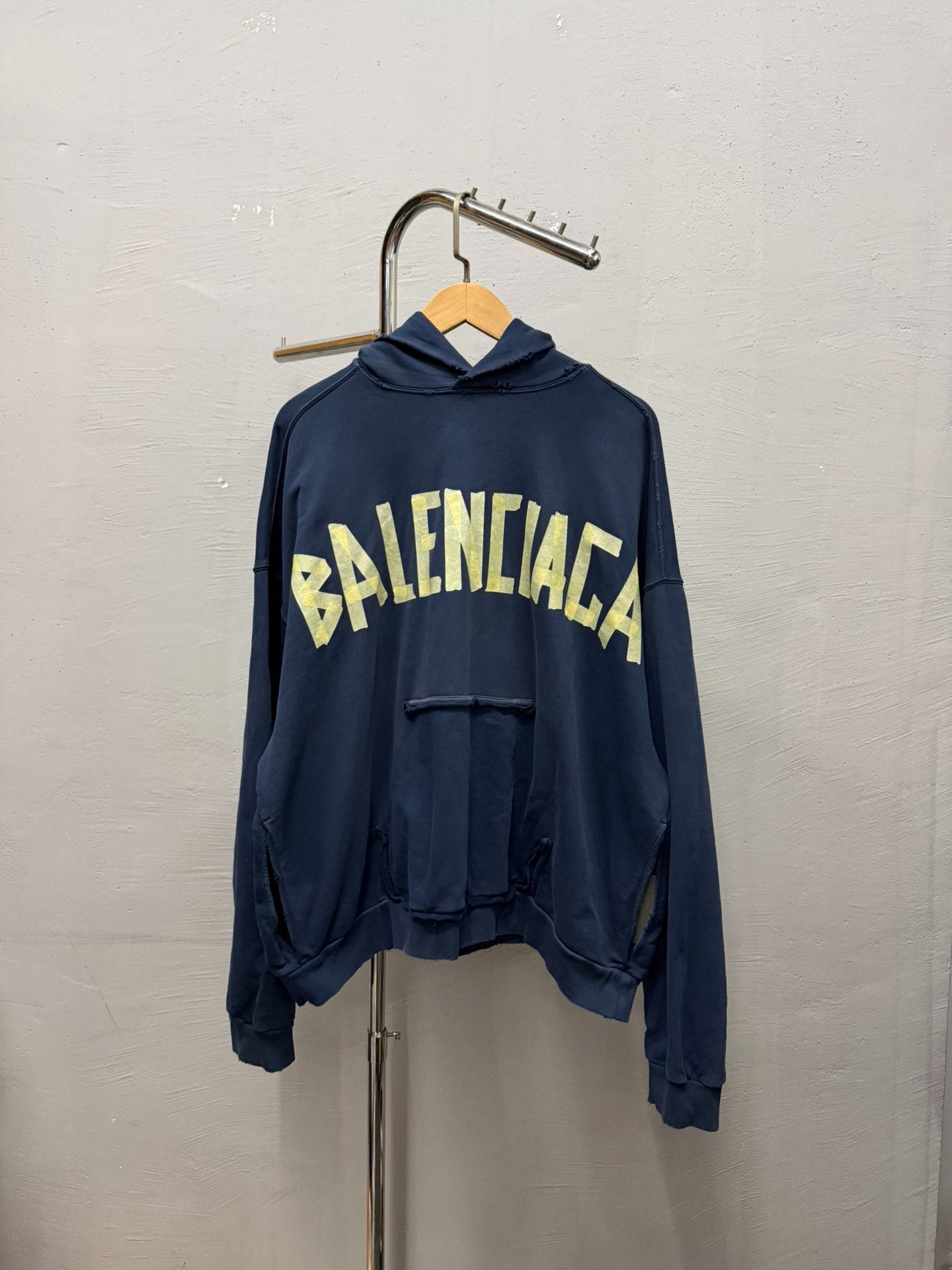 Balenciaga SS24 Dark Blue Tape Hoodie XXS