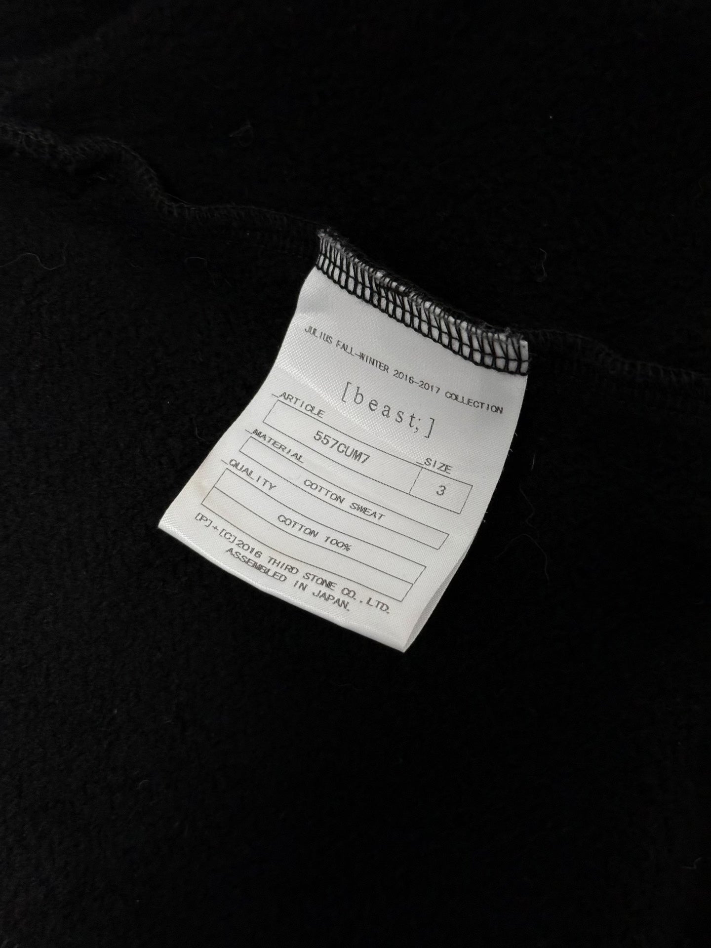 Julius Asymmetric Deconstructed Wizard Hat Sweatshirt