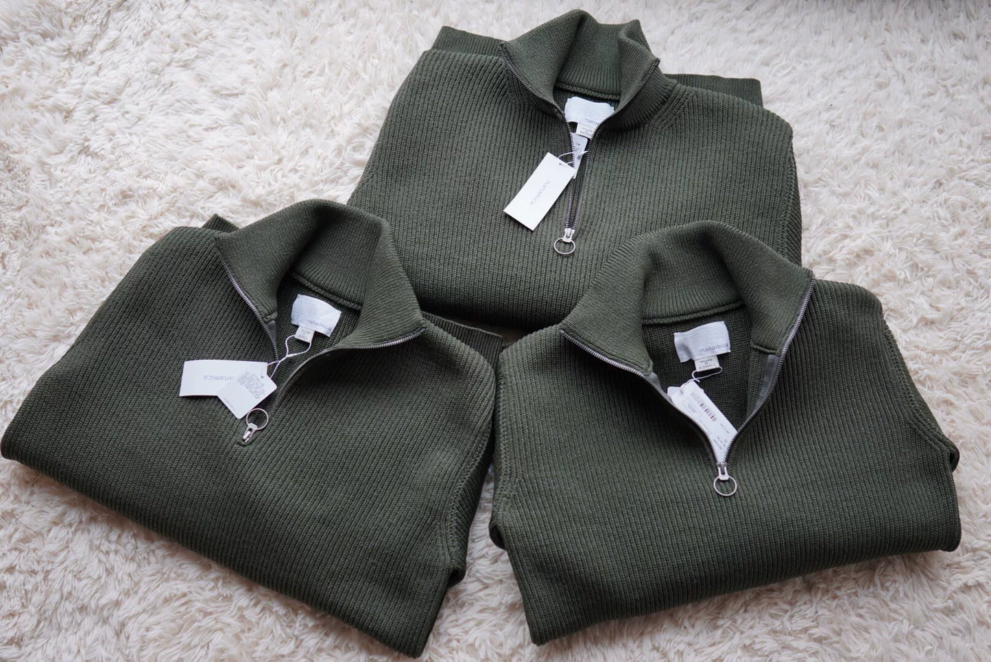 nanamica sujf040 half-zip sweater
