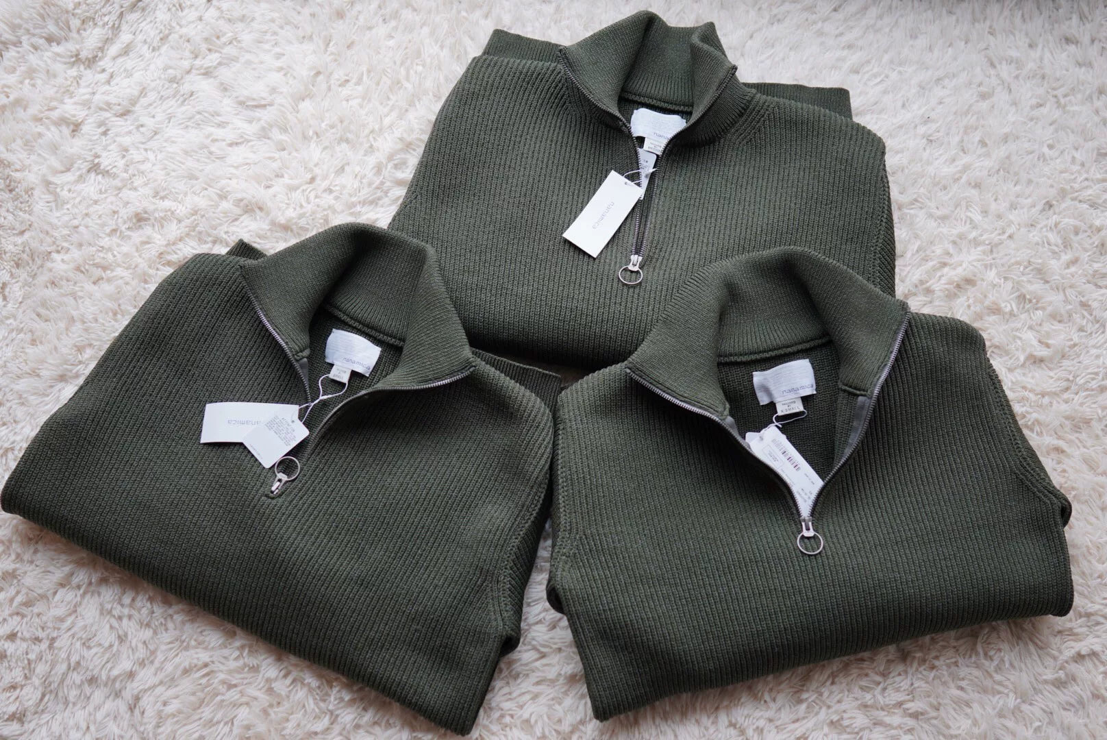 nanamica sujf040 half-zip sweater