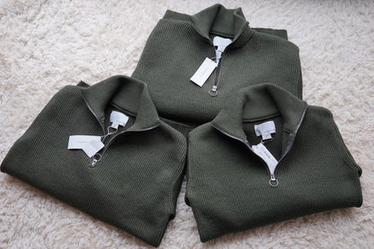 nanamica sujf040 half-zip sweater