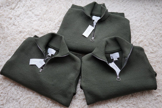nanamica sujf040 half-zip sweater