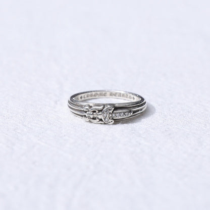 Chrome Hearts 925 Silver White Diamond Sword Ring