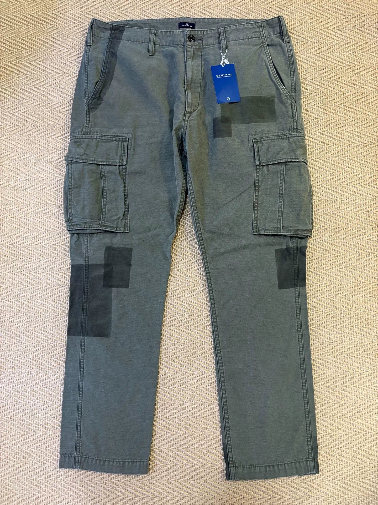 denim cargo pants by vanquish & fragment