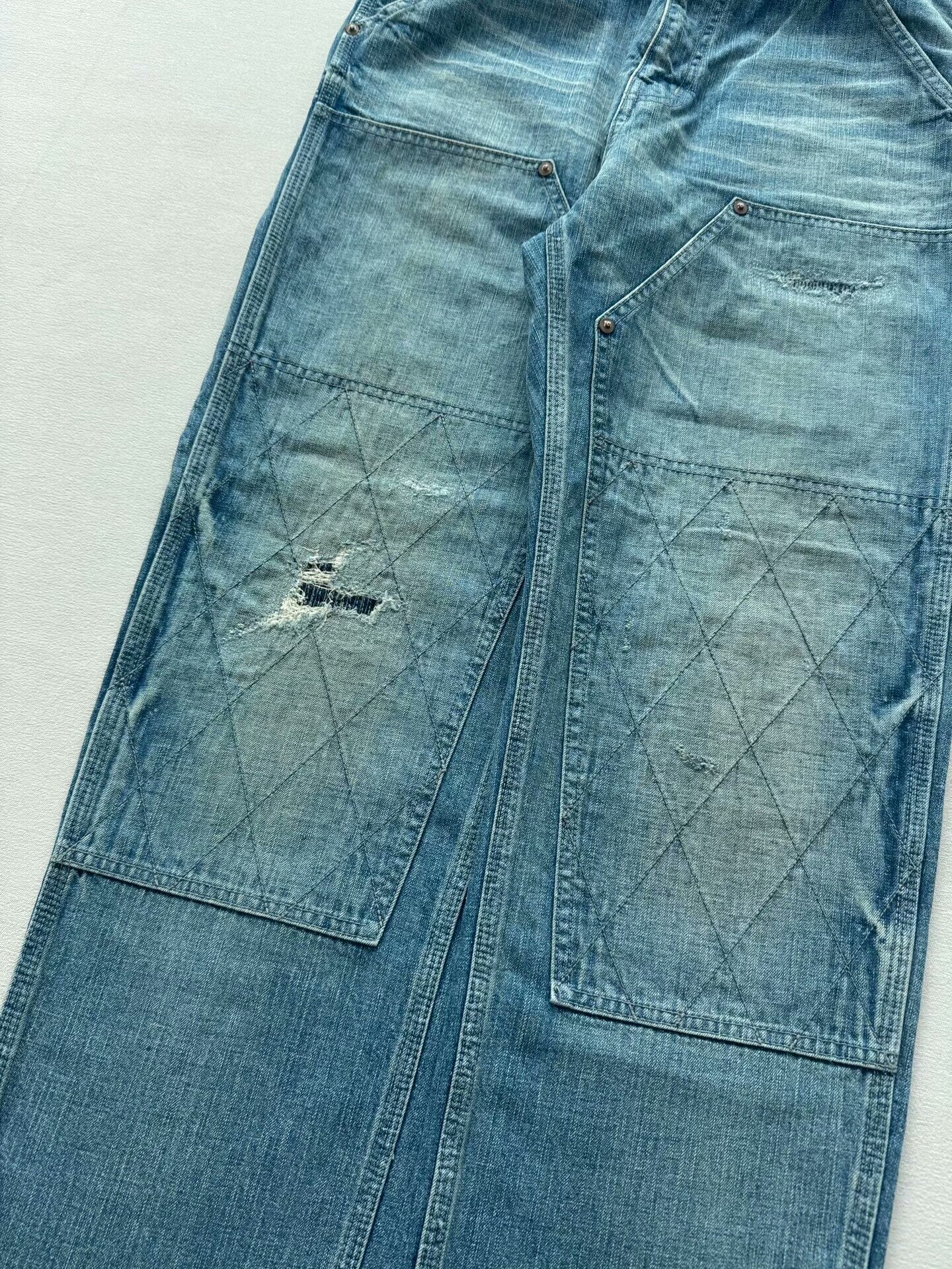 madness double knee denim work pants