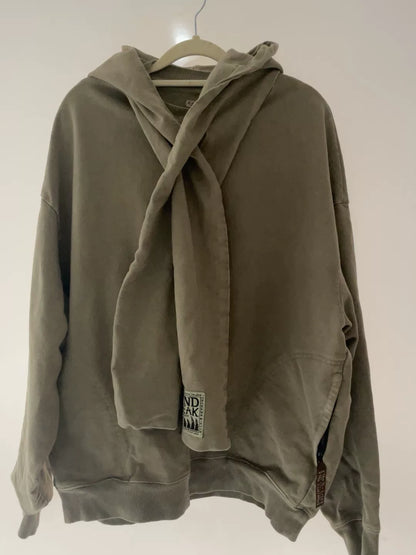 KAPITAL Pullover Hoodie with Integrated Scarf