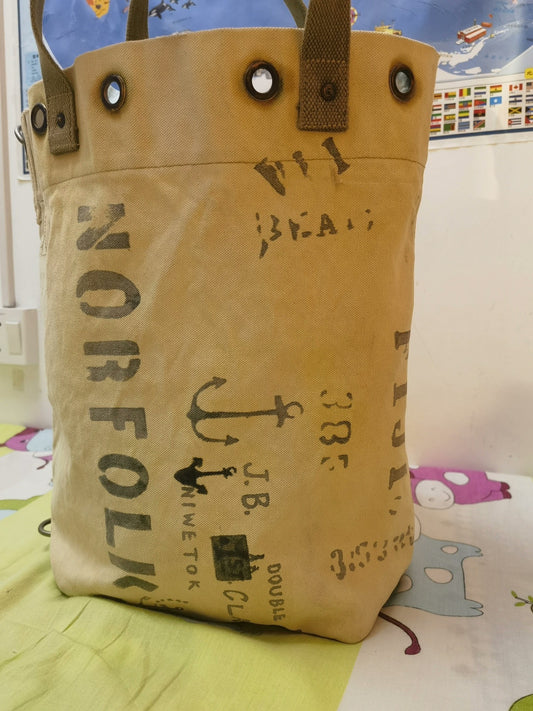 RRL Vintage WWII Nautical Canvas Tote