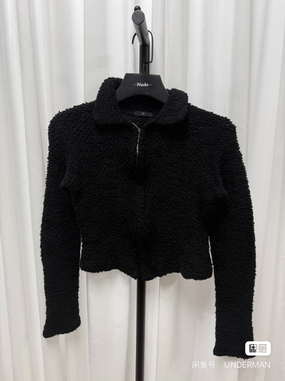 Yohji Yamamoto Y's Black Cropped Zip Jacket
