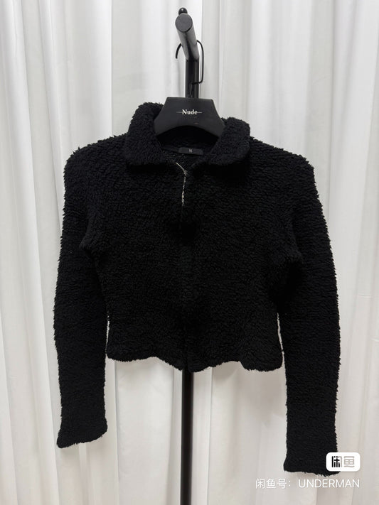 Yohji Yamamoto Y's Black Cropped Zip Jacket