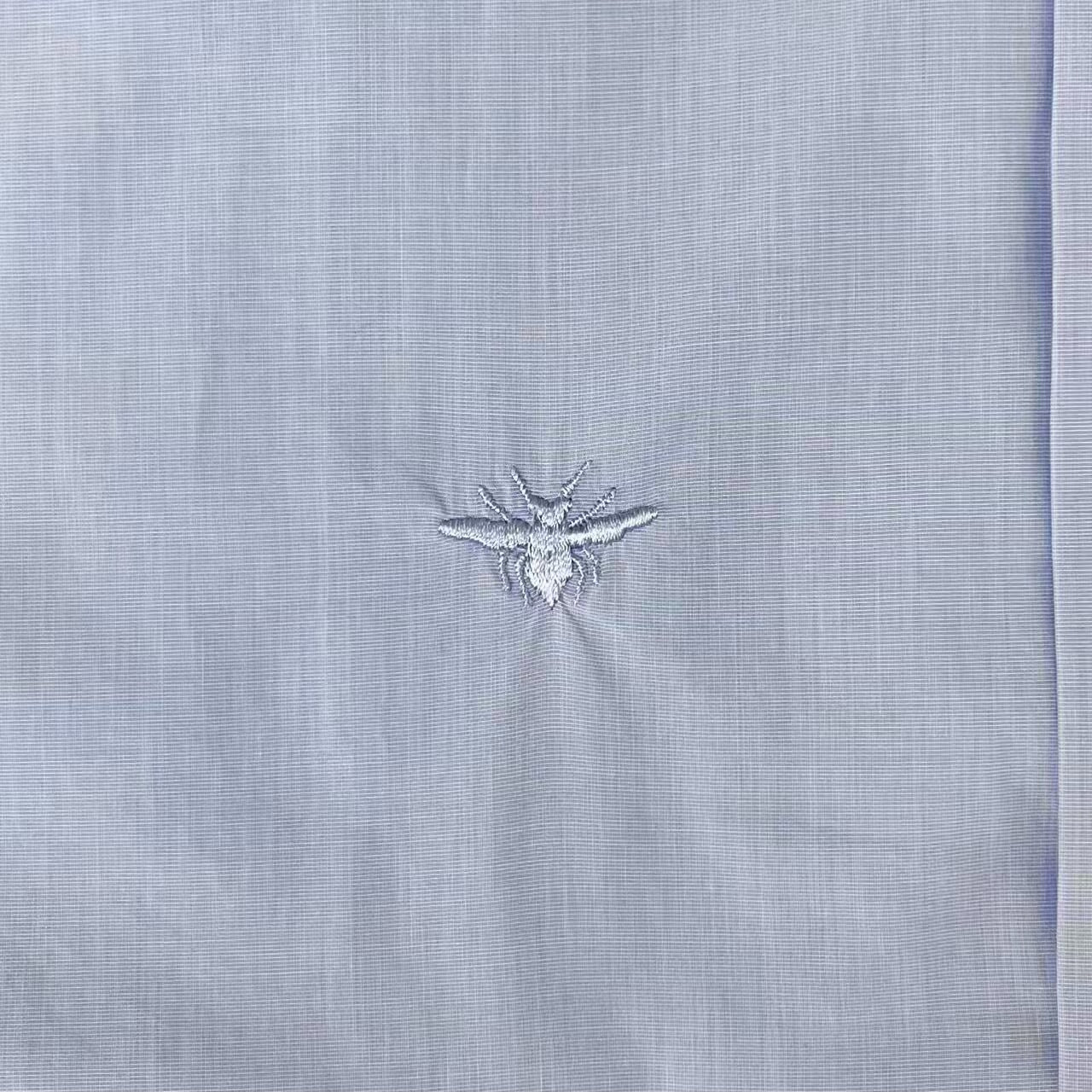 dior light blue embroidered cd bee shirt