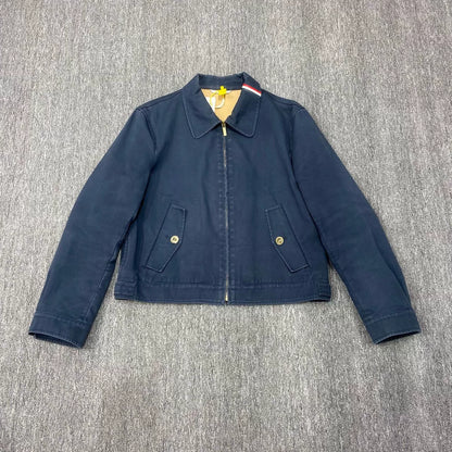 thom browne anchor jacket in navy blue