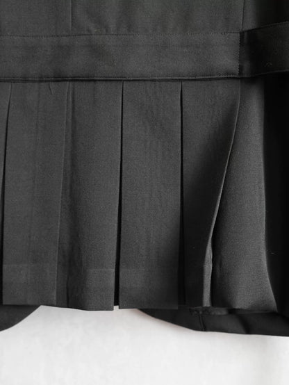 Yohji Yamamoto Pleated Wool Coat