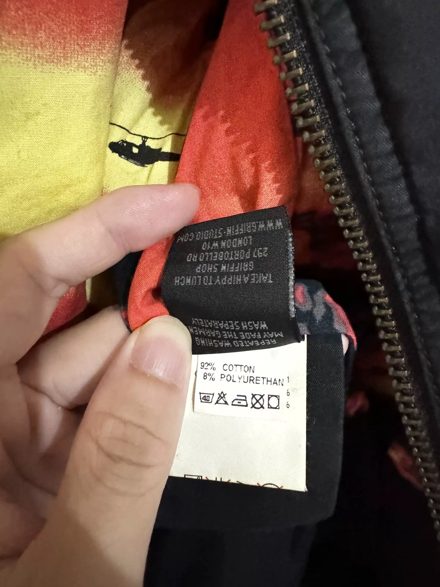 vintage griffin zip bomber jacket small
