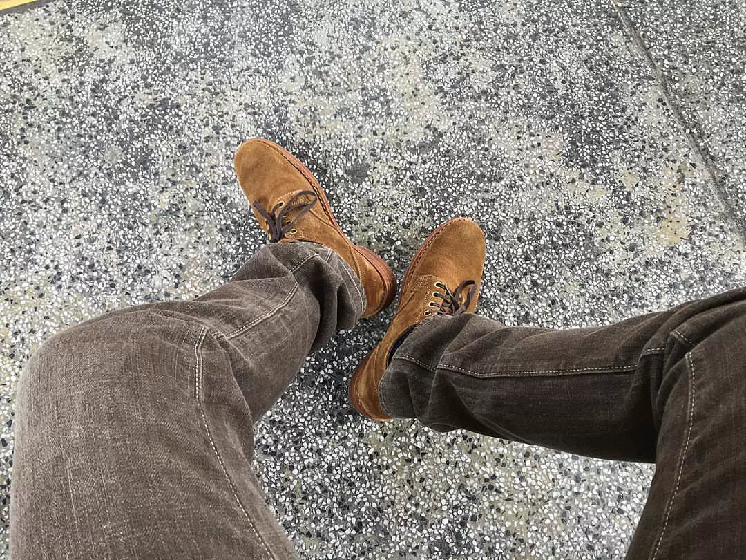 visvim hilts low folk shoes in light brown