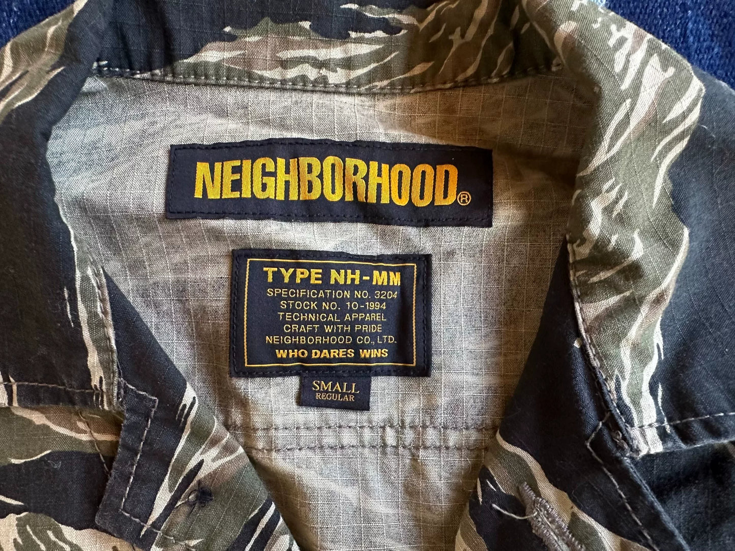 neighborhood camo military-style jacket