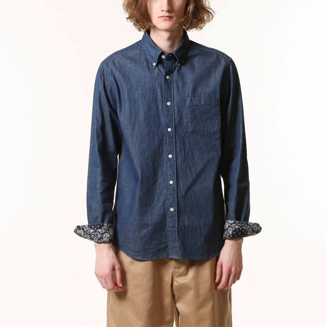sophnet denim bandana button-up shirt