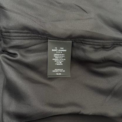 Saint Laurent Embroidered Black Bomber Jacket
