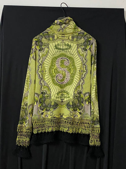 Jean Paul Gaultier Green Dragon Mesh Shirt