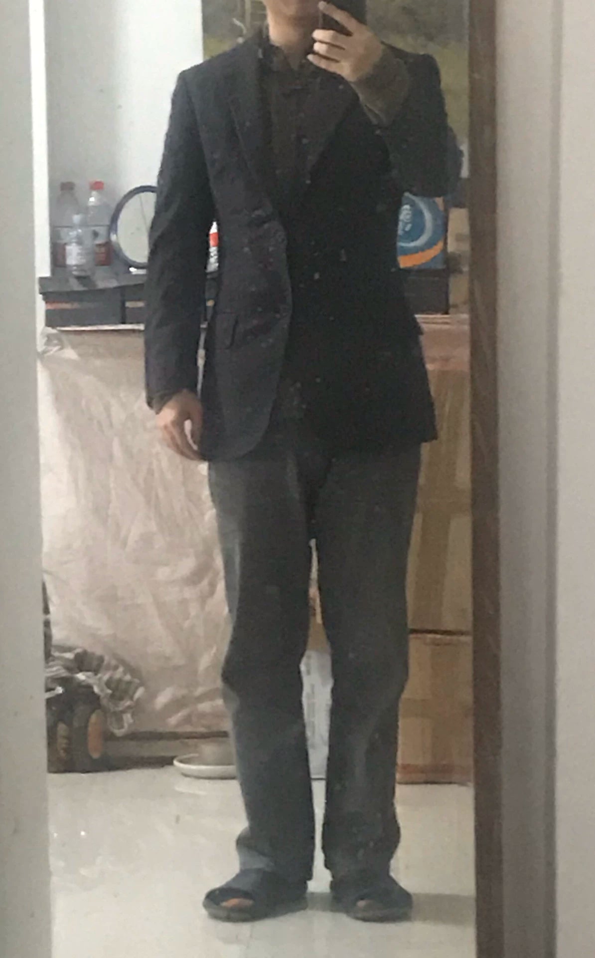italian wool cashmere men's suit jacket
