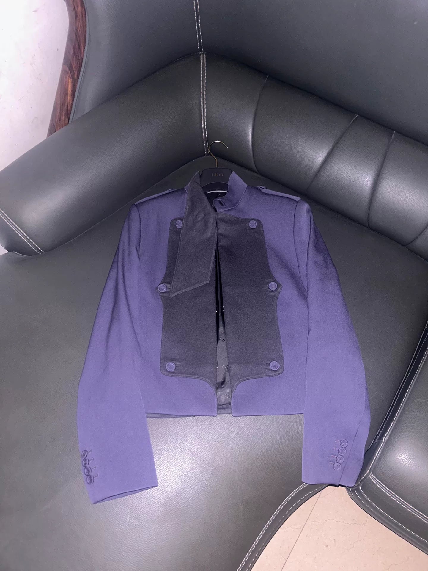 Dior Men Double-Breasted Wool Suit Jacket