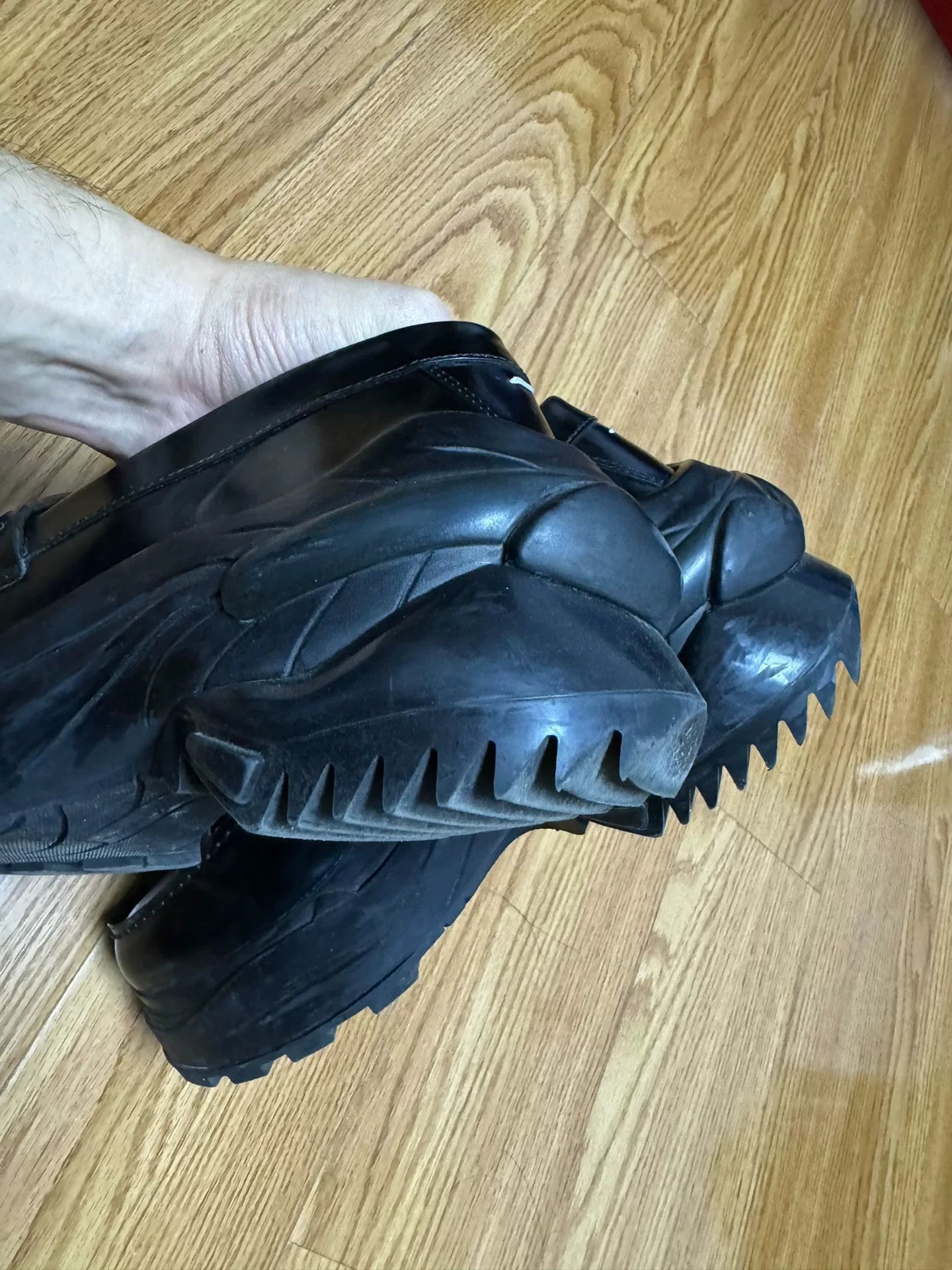 maison margiela black loafer shoes size 41