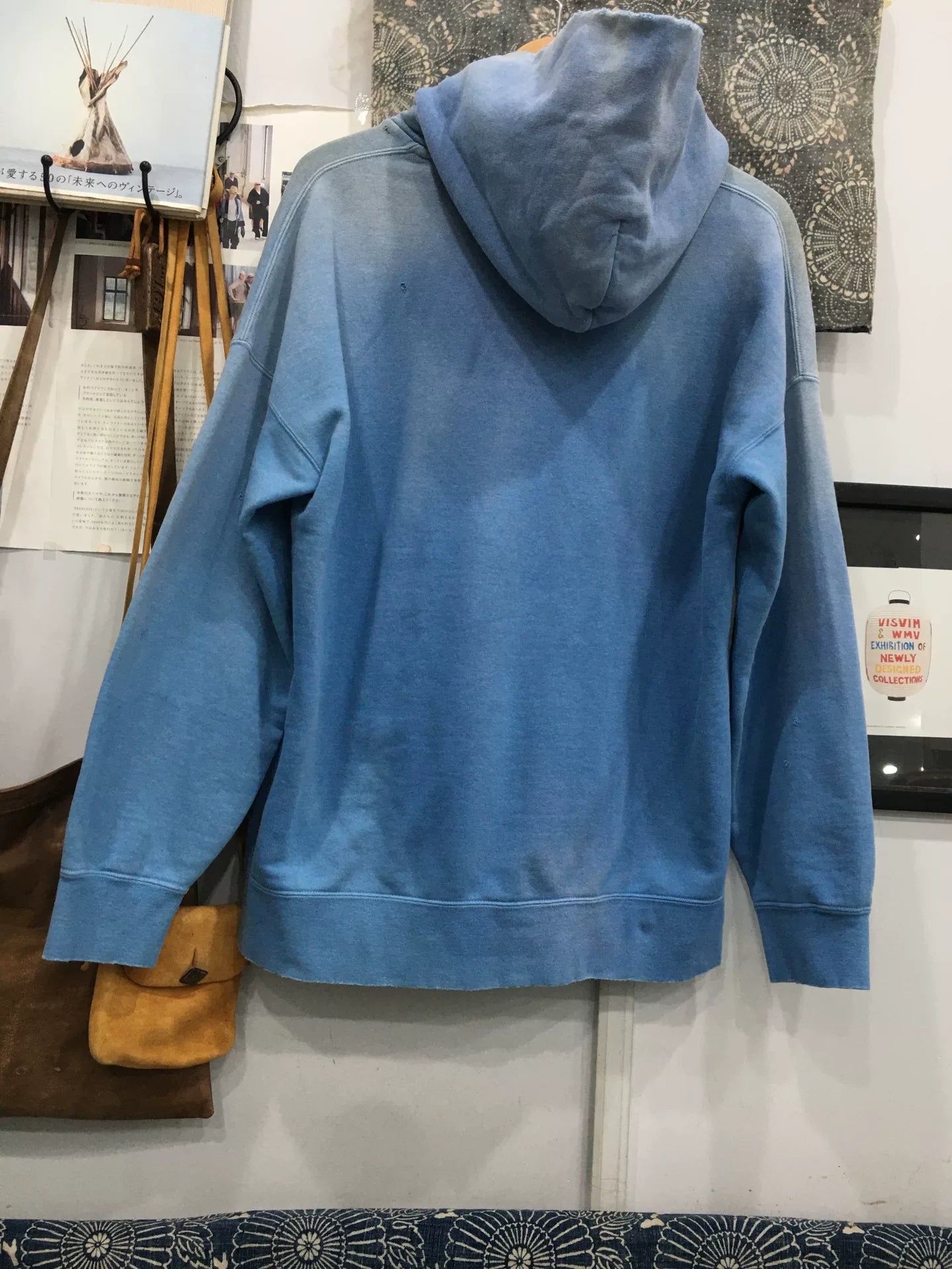 visvim jumbo hoodie with unique dye technique