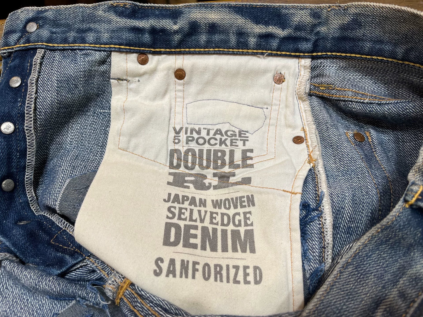 distressed denim jeans from double rl polo