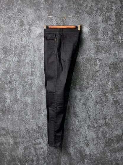 SAINT LAURENT Black Cotton Slim Jeans