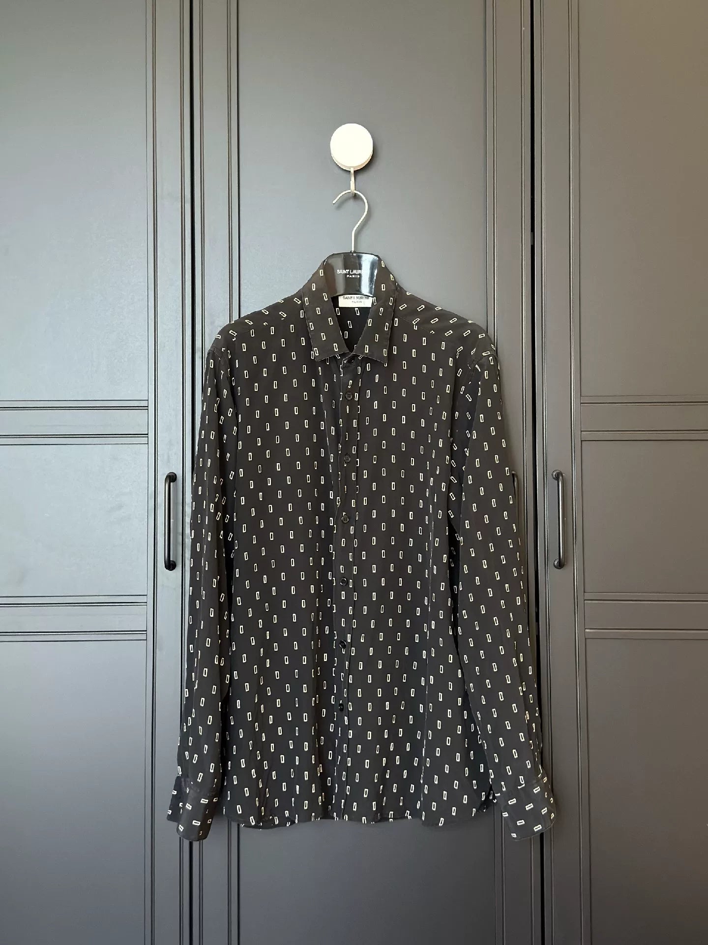 YSL Men's 100% Silk Printed Shirt