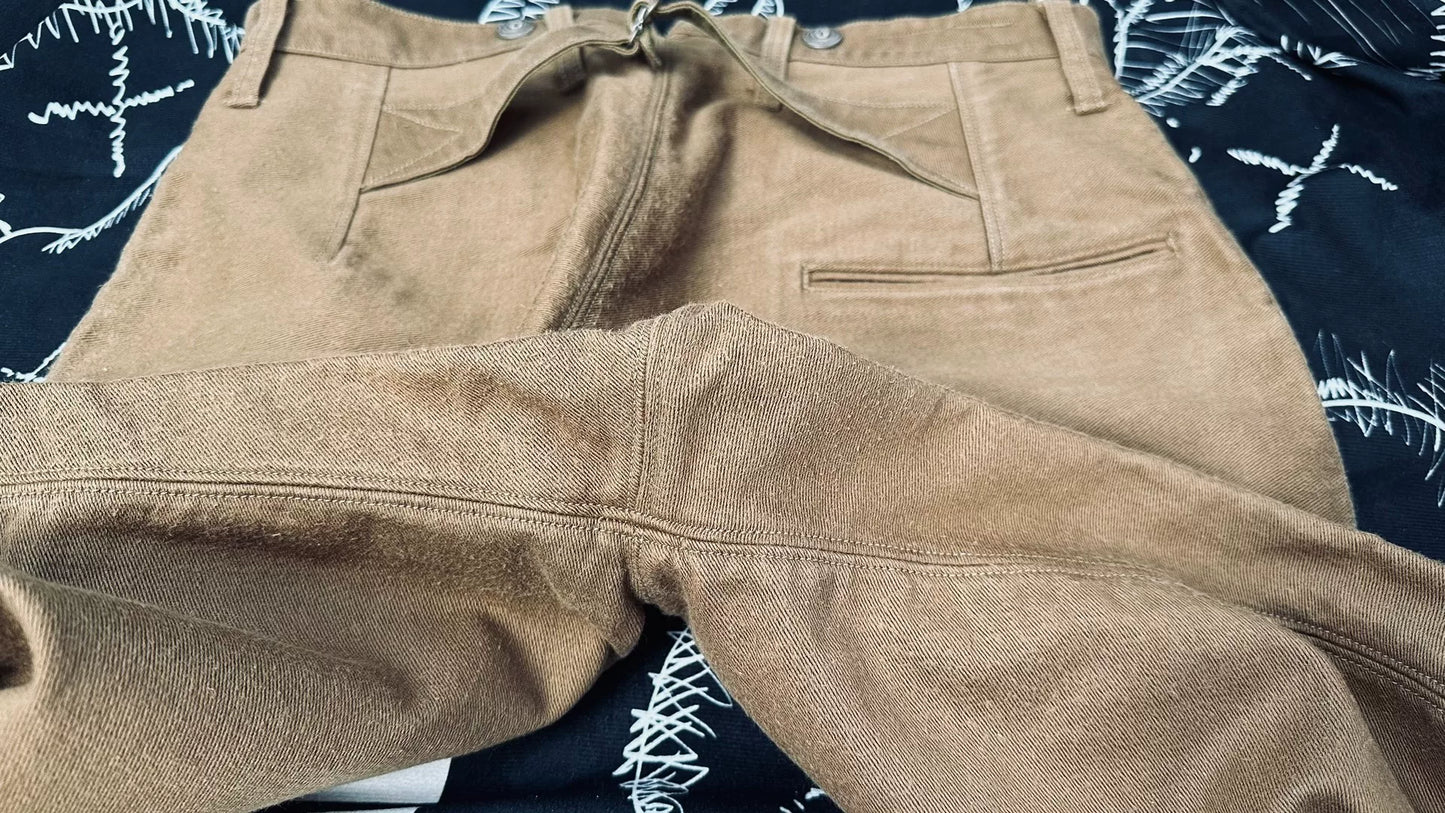 vintage Moleskin Trousers in Brown