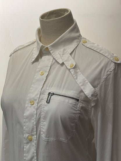 Jean Paul Gaultier Military Style White Shirt